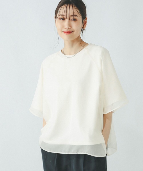 「GLOBAL WORK」 半袖カットソー MEDIUM ブラック レディース
