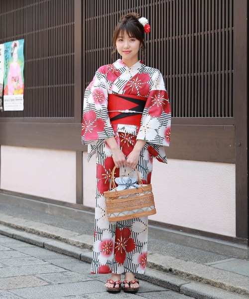 和なでしこ 浴衣 ときめき恋浴衣3点セット レディース : ZOZOTOWN