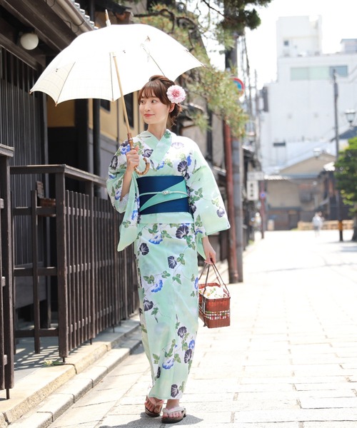 和なでしこ 浴衣 ときめき恋浴衣3点セット レディース : ZOZOTOWN