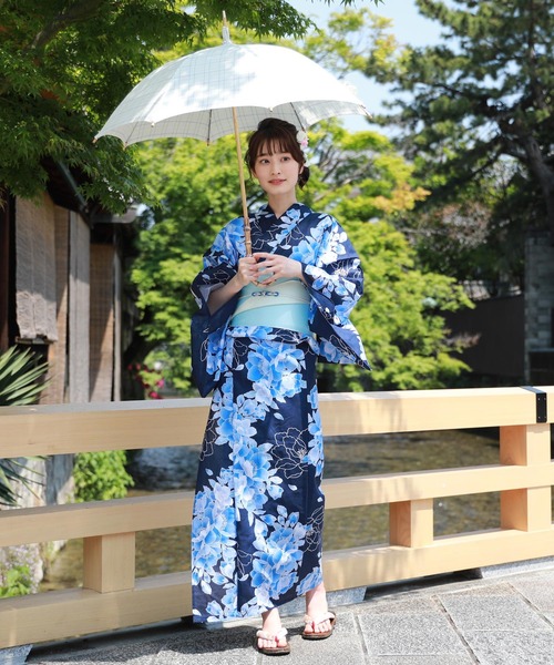 【きものなでしこ】浴衣　167cm 和なでしこ 浴衣 ときめき恋浴衣3点セット レディース : ZOZOTOWN