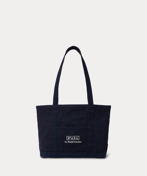 【Polo Ralph Lauren 】ロゴディテール スモールトートバッグ キャンバス スモール ニュー オーリンズ Polo ベア トート