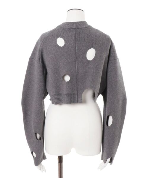 UN3D.（アンスリード） ニット セーター CHEESE HOLE SHORT TOP