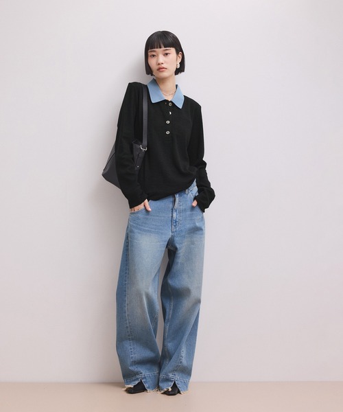 ADAM ET ROPE'（アダムエロペ） ポロシャツ ポロ 「WEB限定」ロング