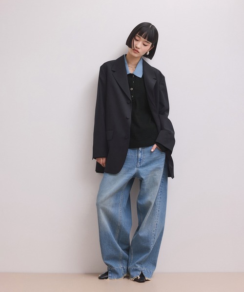 ADAM ET ROPE'（アダムエロペ） ポロシャツ ポロ 「WEB限定」ロング