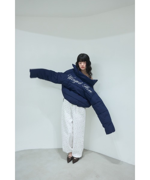 Smyeon ダウンコート ダウンジャケット Stand collar short volume