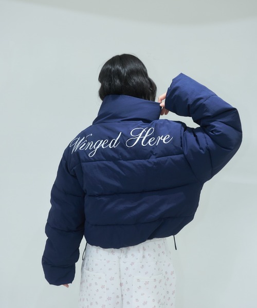 Smyeon ダウンコート ダウンジャケット Stand collar short volume