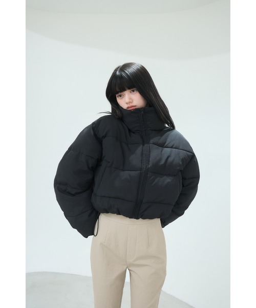 Smyeon ショートダウンジャケット Smyeon ダウンコート ダウンジャケット Stand collar short volume