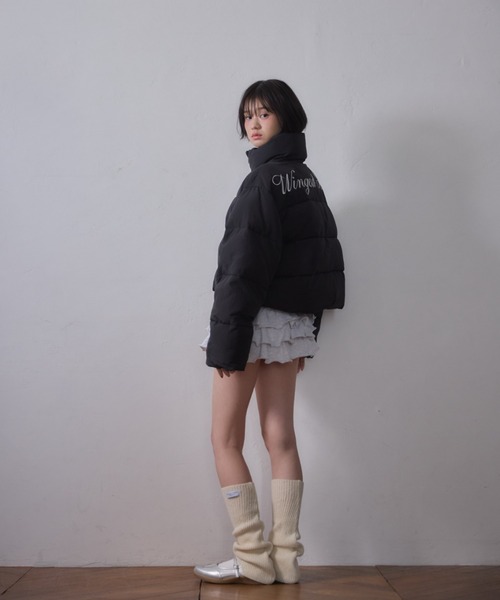 Smyeon ダウンコート ダウンジャケット Stand collar short volume