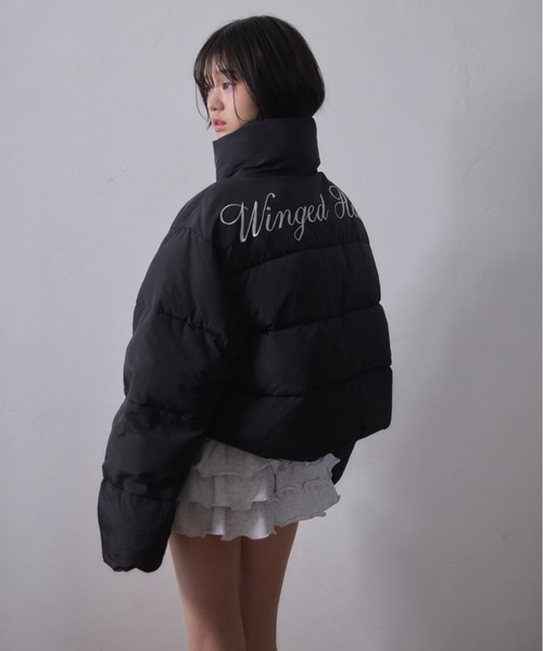 Smyeon ダウンコート ダウンジャケット Stand collar short volume