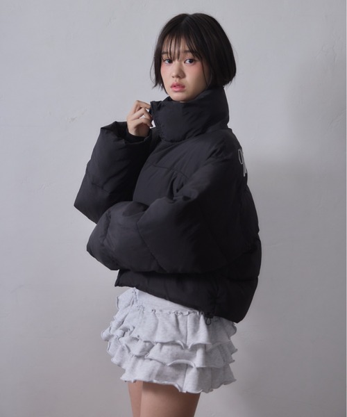 Smyeon ダウンコート ダウンジャケット Stand collar short volume