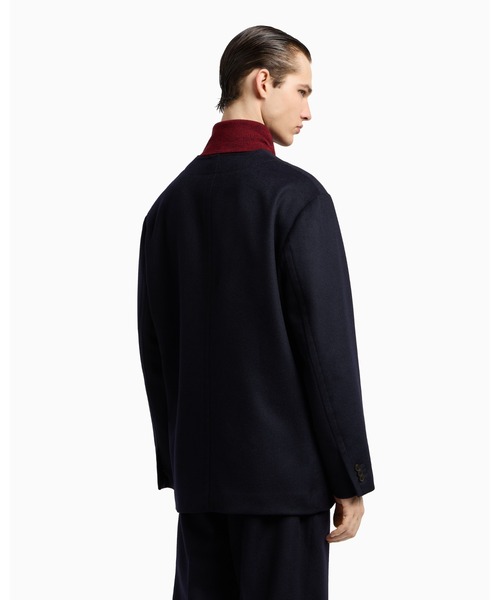 エンポリオアルマーニ ショート丈 コート ジャケット ヴィンテージ EMPORIO ARMANI (エンポリオアルマーニ) フルジップ＆ボタン スタンド