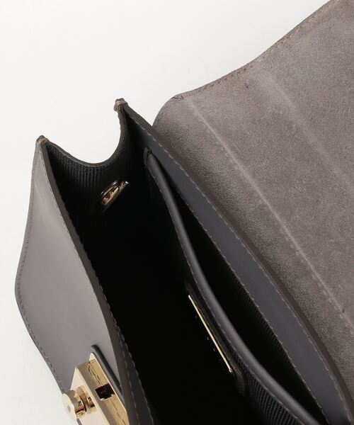 FURLA 「FURLA」 ワンポイントショルダーバッグ - グレー FURLA 「FURLA」 ワンポイントショルダーバッグ - グレー