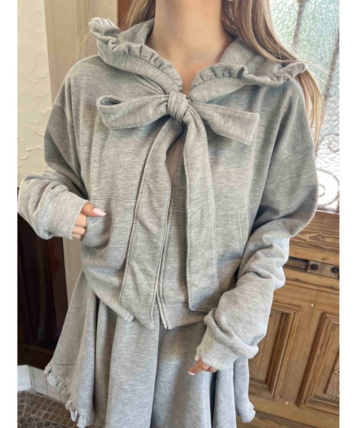 パーカー ビッグリボンフリルパーカー レディース : ZOZOTOWN Yahoo!店