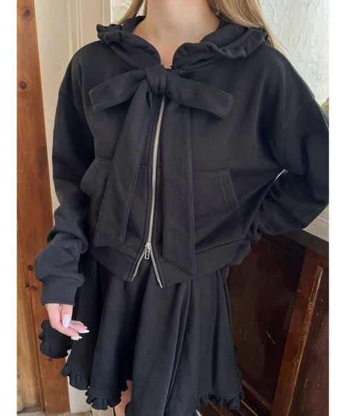 パーカー ビッグリボンフリルパーカー レディース : ZOZOTOWN Yahoo!店