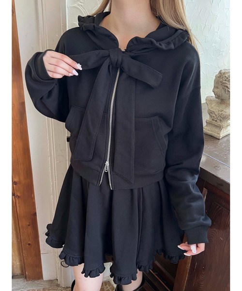 パーカー ビッグリボンフリルパーカー レディース : ZOZOTOWN Yahoo!店