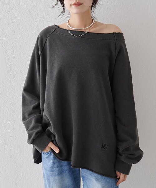 Whim Gazette トレーナー スウェット オフショル裏毛プル