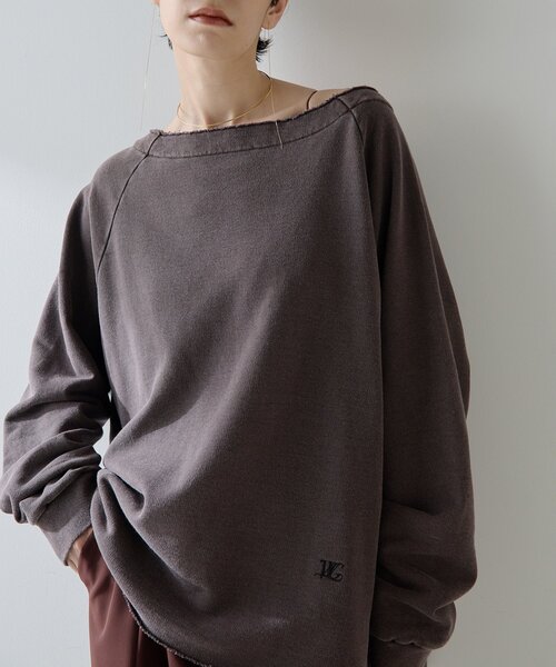 Whim Gazette トレーナー スウェット オフショル裏毛プル