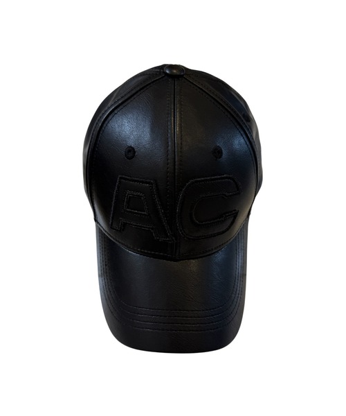 ACLENT（アクレント） キャップ 帽子 ヴィーガンレザーロゴキャップ