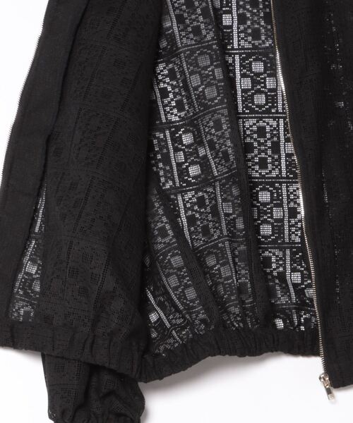 「ECRIRE」 ジップアップブルゾン M ブラック レディース_画像2