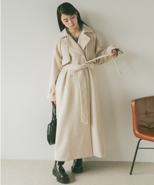 VANNIE U（ヴァニーユー） トレンチコート コート ウールトレンチ