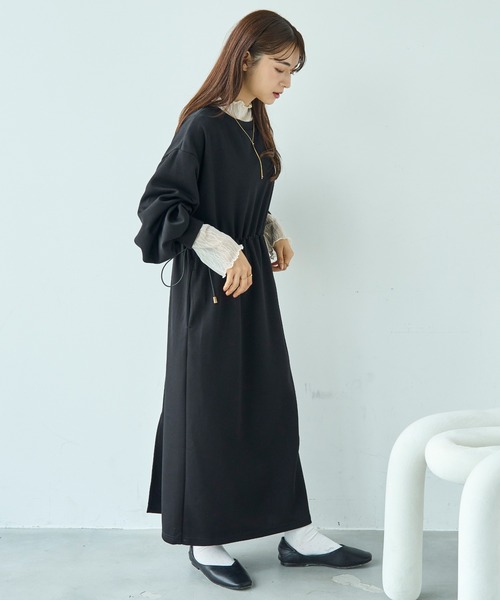 mil（ミル） ワンピース ドロストスウェット 長袖ワンピース「586102