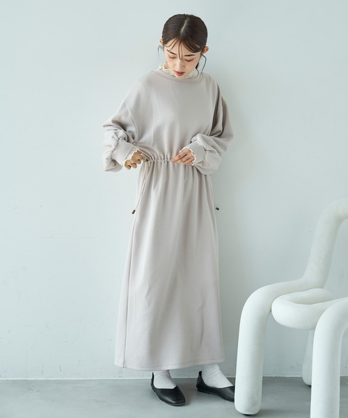 mil（ミル） ワンピース ドロストスウェット 長袖ワンピース「586102