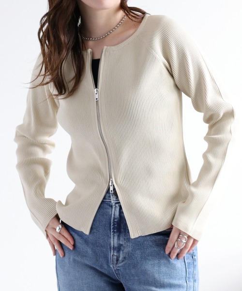 cepo（セポ） カーディガン ダブルジップニットカーディガン