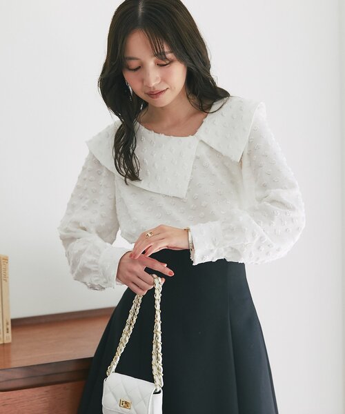 La boutique Bonbon（ラブティックボンボン） ブラウス シャツ 「小顔