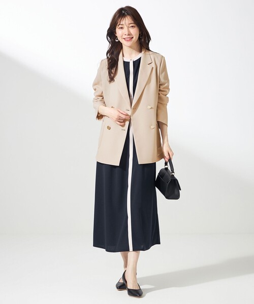 「ANY SIS」 半袖ワンピース 2 ブラウン レディース_画像7