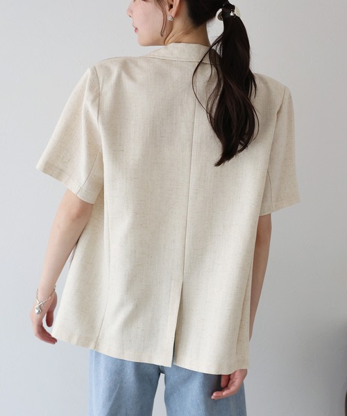 「BLUEEAST」 テーラードジャケット MEDIUM ベージュ レディース_画像5