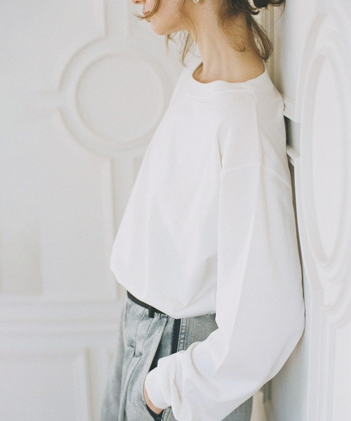 アダムエロペ（ADAM ET ROPE’）/【EMOELLE】ボートネックスウェット ADAM ET ROPE'（アダムエロペ） トレーナー スウェット 「EMOELLE