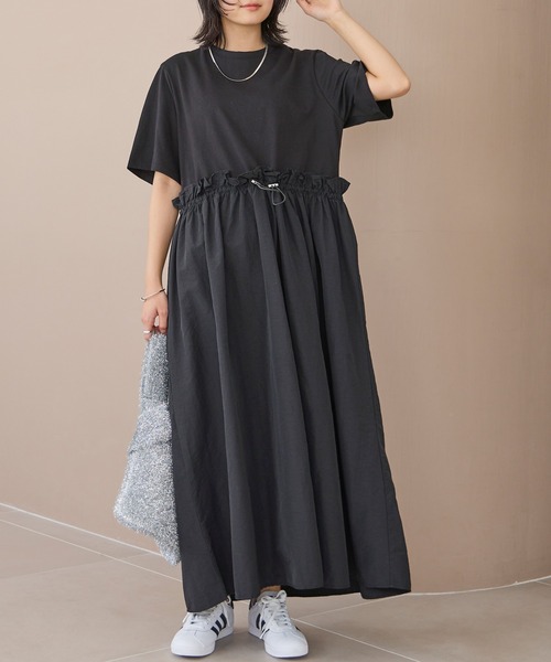 「LAVEANGE」 ドッキングワンピース 5L ブラック レディース_画像7