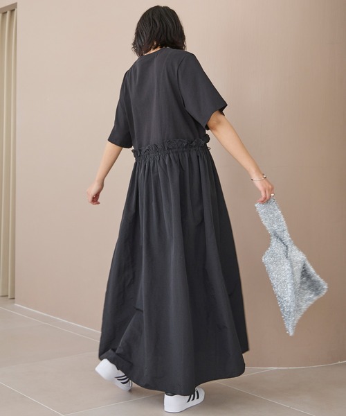 「LAVEANGE」 ドッキングワンピース 5L ブラック レディース_画像9