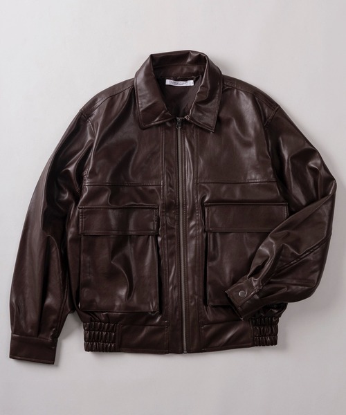 ジャケット・アウター may3 ブルゾン アウター 「83」A-2タイプ フェイクレザー メンズ レディース