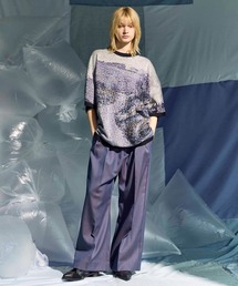 「MAISON SPECIAL」 半袖ニット 1 ブラック メンズの画像2