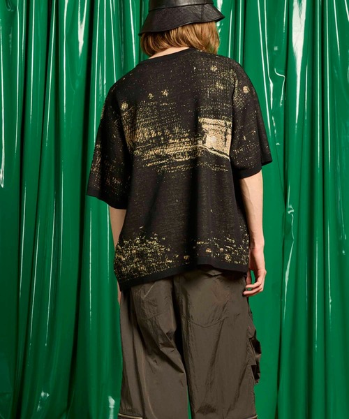 「MAISON SPECIAL」 半袖ニット 1 ブラック メンズの画像7