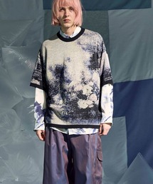 「MAISON SPECIAL」 半袖ニット 1 ブラック メンズの画像9