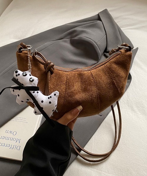 ショルダーバッグ バッグ クロワッサンスエードミニバッグ レディース