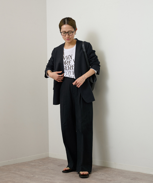 FRAMeWORK（フレームワーク） ノーカラージャケット 36 ベージュ