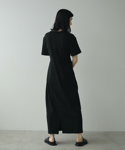 「anuke」 半袖ワンピース 38inch ブラック レディース_画像2