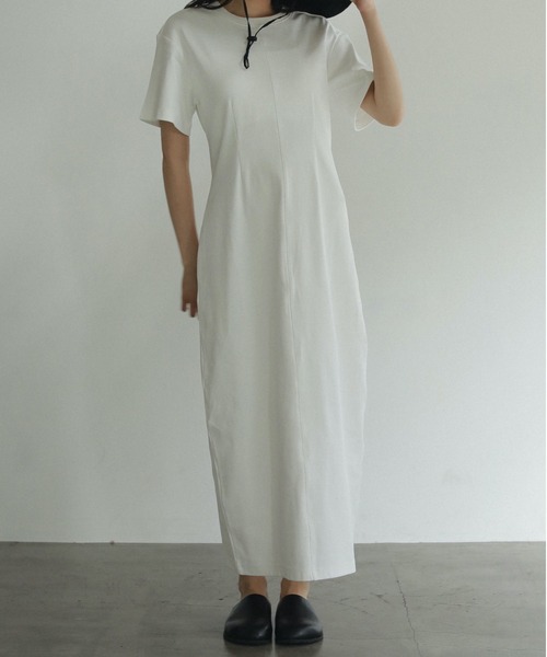 「anuke」 半袖ワンピース 38inch ブラック レディース_画像7