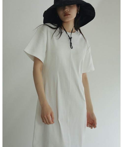 「anuke」 半袖ワンピース 38inch ブラック レディース_画像8