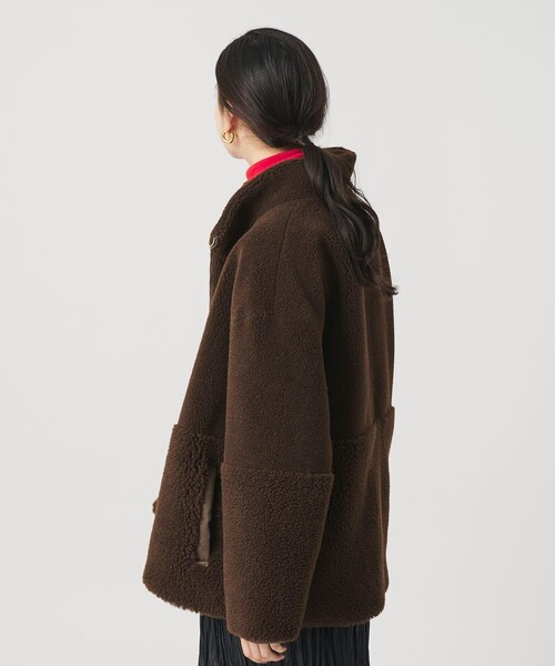 【UNITED ARROWS】 ラムレザー スタンドカラーダブルジップブルゾン UNITED ARROWS（ユナイテッドアローズ）の「＜UNITED ARROWS