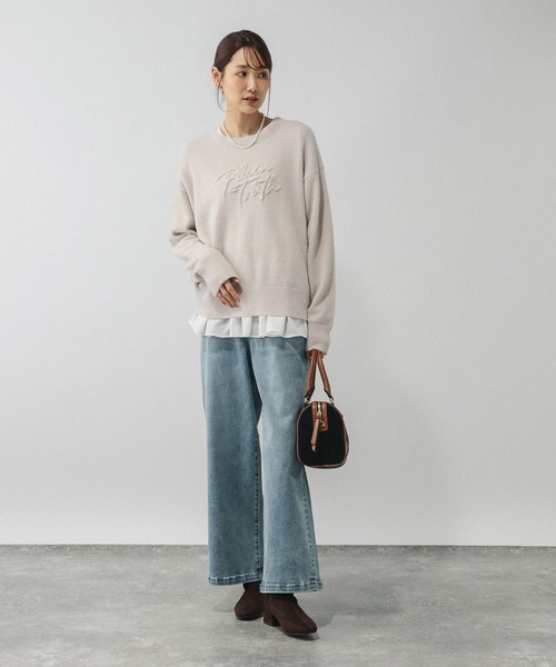 GLOBAL WORK（グローバルワーク） ニット セーター フワフワHugmeロゴ