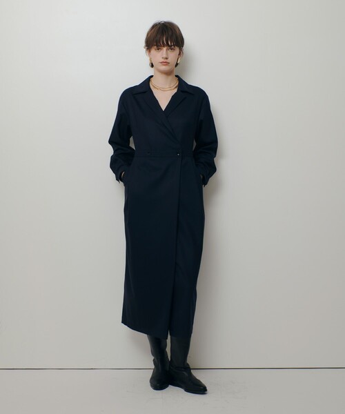 allureville（アルアバイル） ワンピース ウールポリカシュクール風