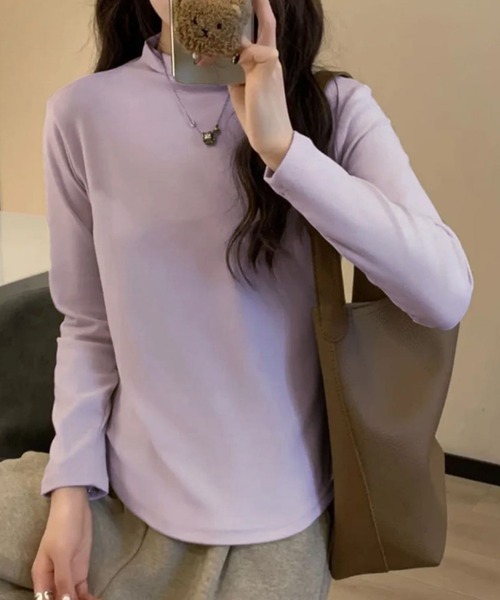 新品 ウェールズボナー カットソー ニット 長袖 トップス ハイネック 23年 LOWO tシャツ ボトルネック カットソー 長袖 レディース きれいめ