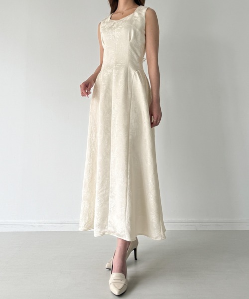 「JUNOAH」 ノースリーブワンピース MEDIUM ブラック レディース_画像3