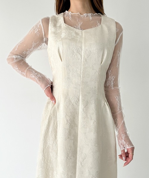 「JUNOAH」 ノースリーブワンピース MEDIUM ブラック レディース_画像5