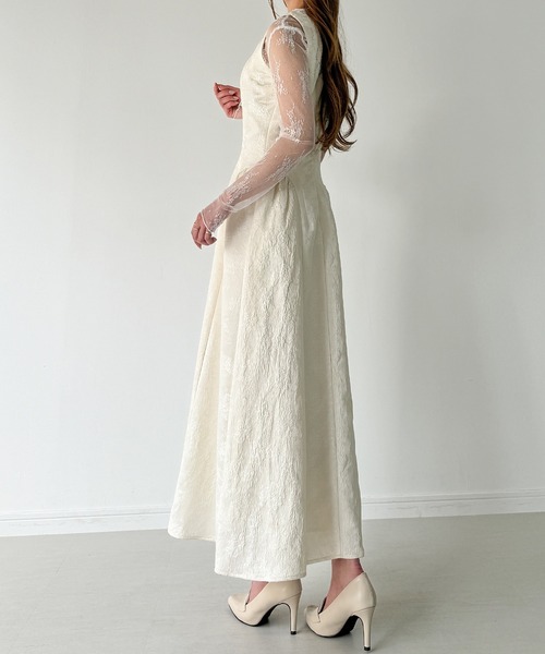 「JUNOAH」 ノースリーブワンピース MEDIUM ブラック レディース_画像6