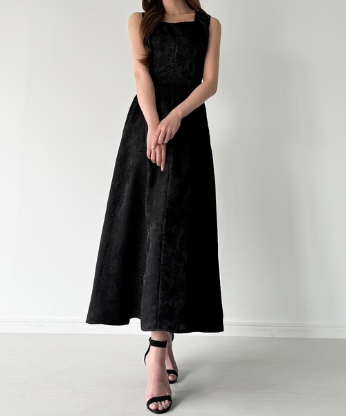 「JUNOAH」 ノースリーブワンピース MEDIUM ブラック レディース_画像7